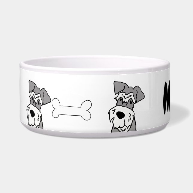 Écuelle Dessin de Schnauzer Dog (Gauche)