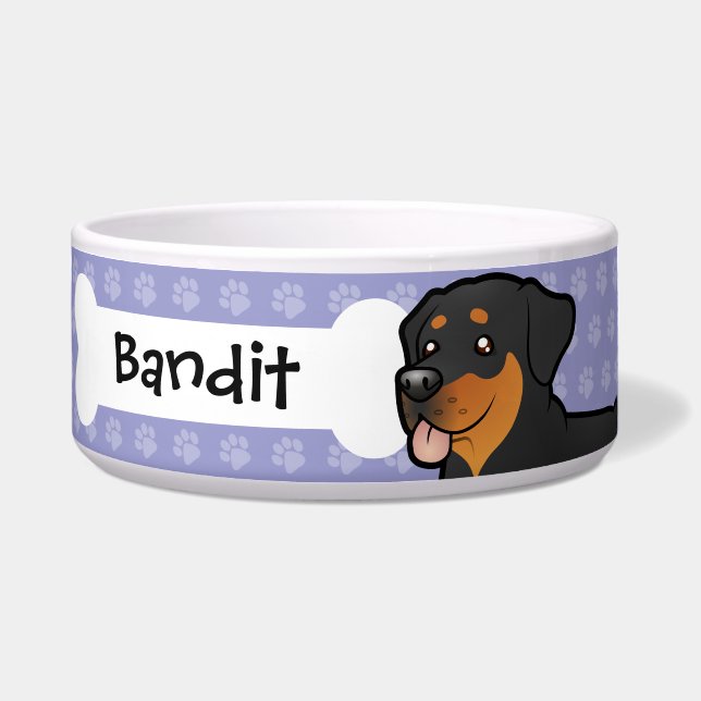 Écuelle Dessin Rottweiler (Devant)