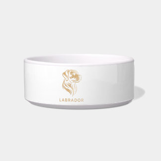 Écuelle Diseño Premium de Labrador retriever en Dorado