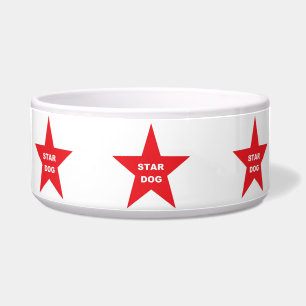 Écuelle Dog Bowl Star Chien sur Red Star