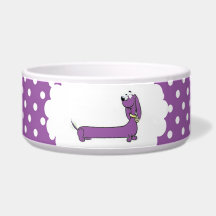 Doxie Polka Dot, un dessin mauve