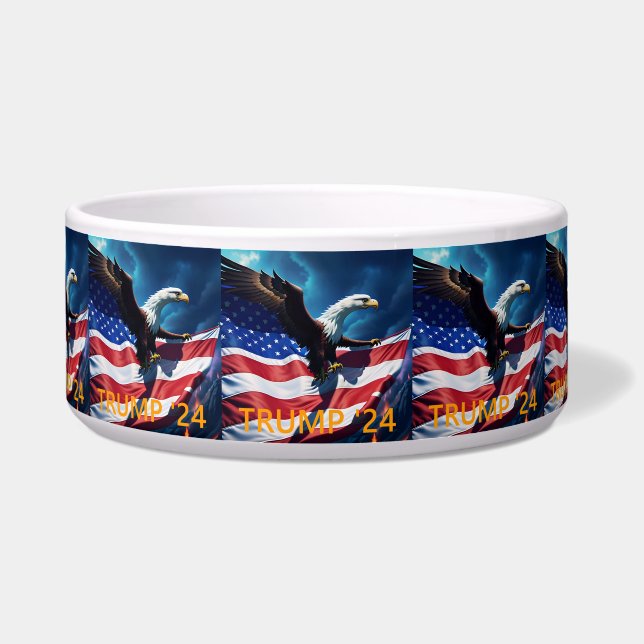 Écuelle Drapeau américain Aigle TRUMP 2024 (Devant)