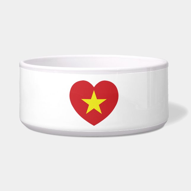 Écuelle Drapeau cardiaque du Vietnam (Devant)