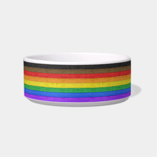 Écuelle Drapeau de fierté gay inclusif de SlipperyJoe text