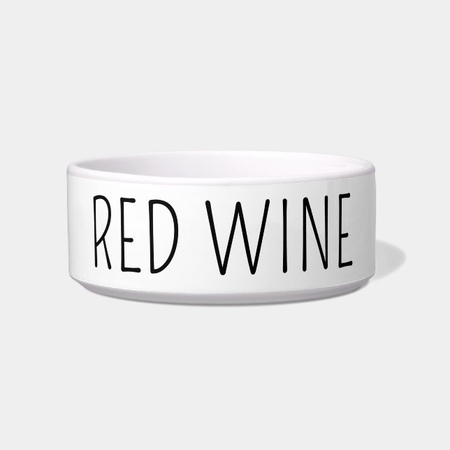 Écuelle Drôle chien de vin rouge (Devant)
