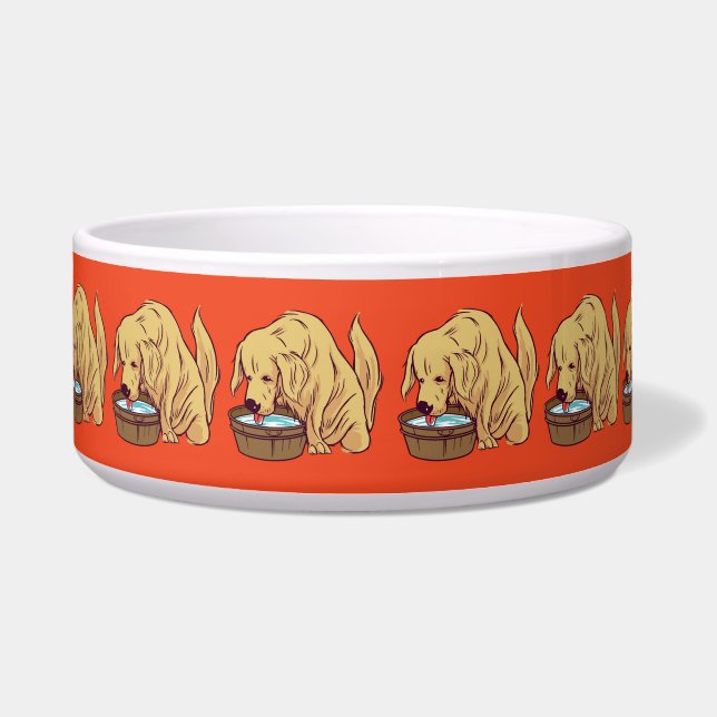 Écuelle Drôle Golden Retriever Eau potable (Devant)