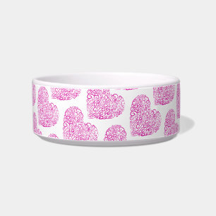 Écuelle Écriture spirale coeur rose pour la Saint Valentin