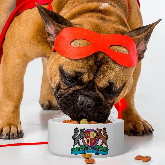 Écuelle Écureuils Rampant Doggy Manteau d'armoiries Nom pe (Créateur téléchargé)
