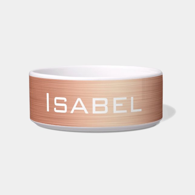 Écuelle Élégant Rose d'huile d'or Monogramme Personnalisé  (Devant)