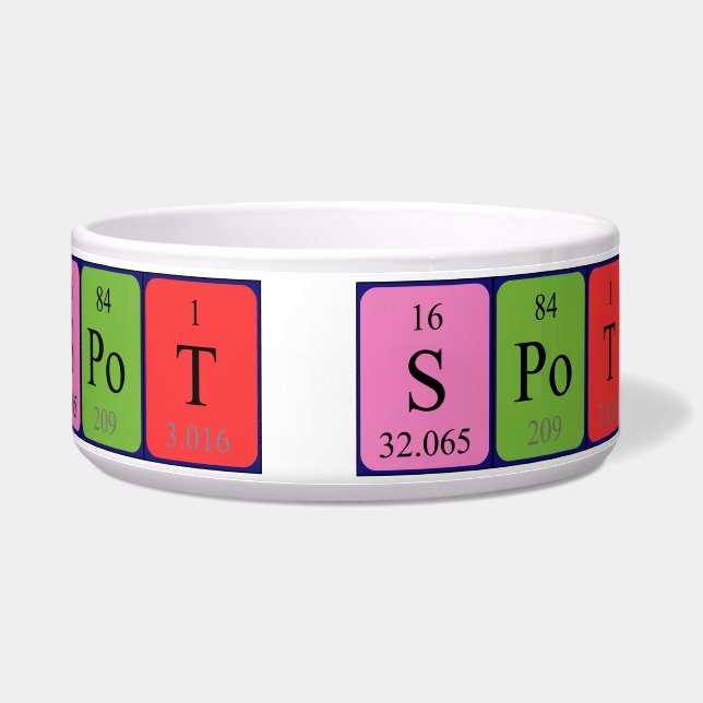 Écuelle Emplacement du nom de table périodique bol d'anima (Droite)