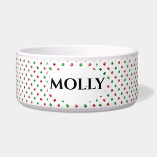 Écuelle Empreintes de pattes du Christmas Dog Bowl