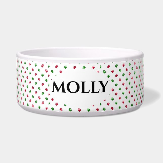 Écuelle Empreintes de pattes du Christmas Dog Bowl (Devant)