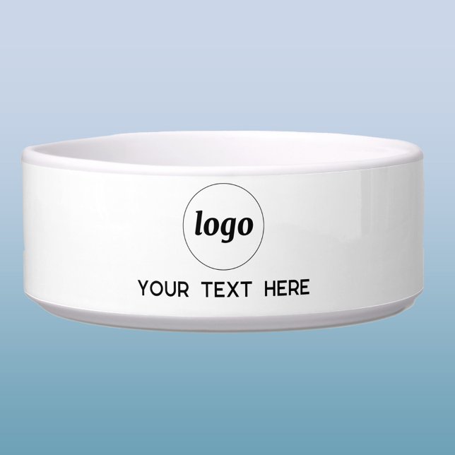 Écuelle Enseigne simple pour entreprise - Branding promoti (Logo with custom text business branding promotional dog bowl)