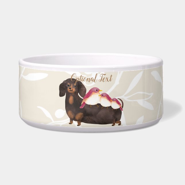 Écuelle Famille Dachshund et Birds (Devant)