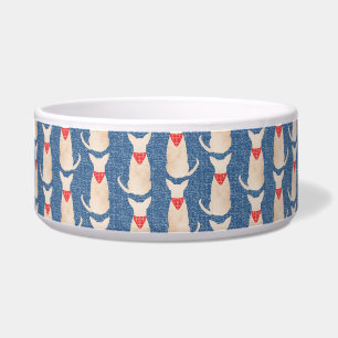 Écuelle Fawn Chihuahua avec Bandana Ceramic Pet Bowl