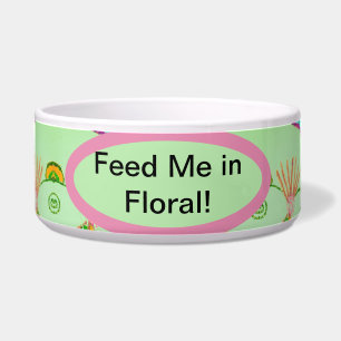 Écuelle Feed Me in Floral! : Pailles & Pétales Ceramic Pet