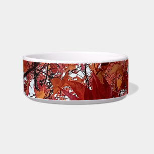 Écuelle Feuille orange et rouge