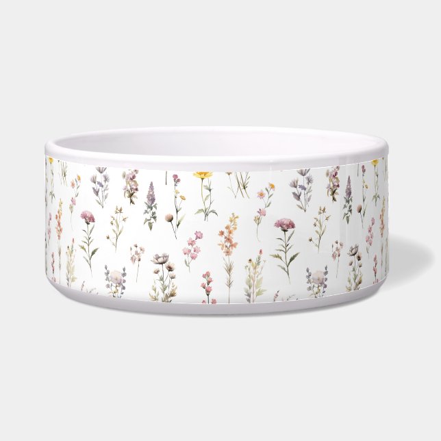 Écuelle Fleurs colorées, Fleurs sauvages, Fleurs de Jardin (Devant)