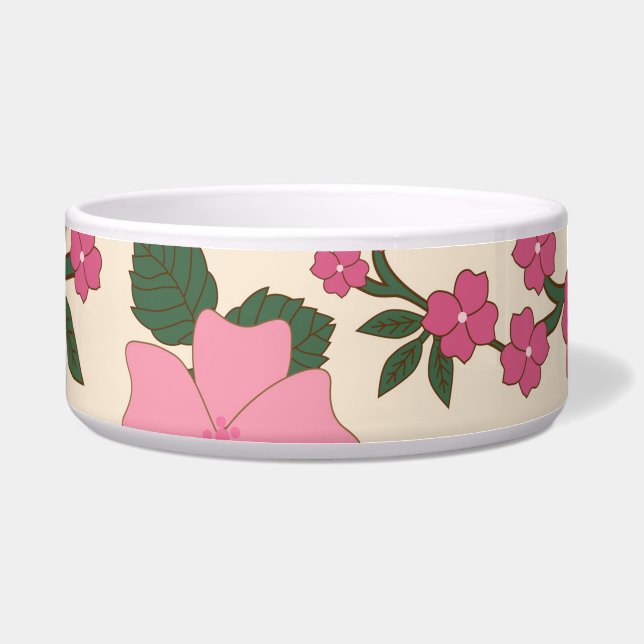 Écuelle Fleurs Roses, Motif Floral, Motif De Fleurs (Devant)