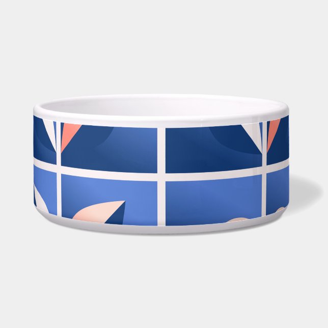 Écuelle Fleurs stylisées rétro : motif en mosaïque. (Devant)