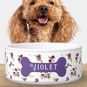 Écuelle Fleurs Violettes Personnalisées