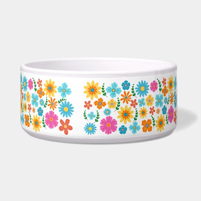 Écuelle Floral Ceramic Pet Bowl (Droite)