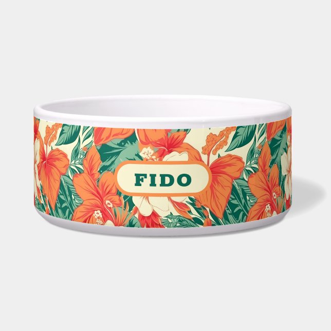 Écuelle Flore tropicale hawaïenne motif (Devant)