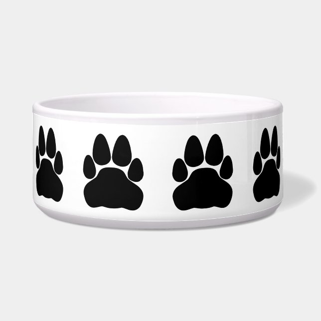 Écuelle Forme Empreinte de patte de chat noir (Devant)