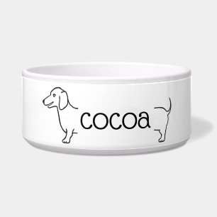 Écuelle Frontière de Chien Dachshund  Nom du doxie mou
