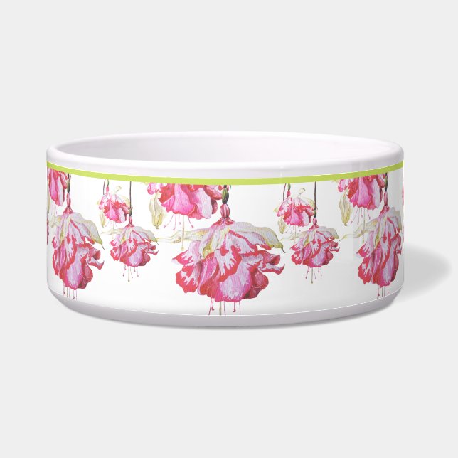Écuelle Fuchsias exotiques sur un bol de salades (Devant)