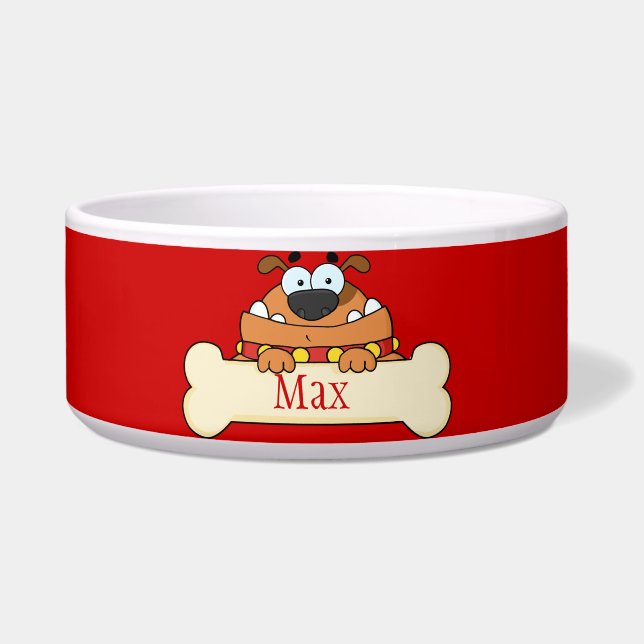 Écuelle Funny Cartoon Dog Personnalisé Pet Bowl (Devant)