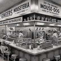 Gingers NYC Mouseteria, Maison du Mousedog.