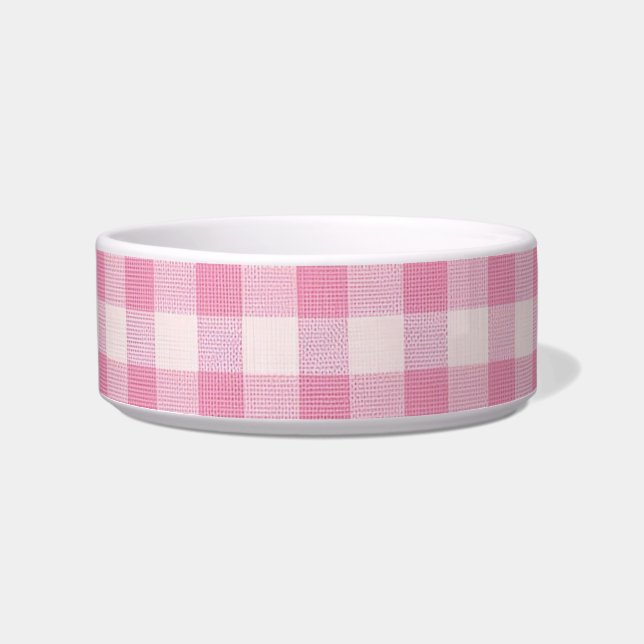 Écuelle Gingham Rose Bébé (Devant)