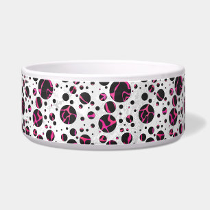 Écuelle Giraffe rose chaude et noire