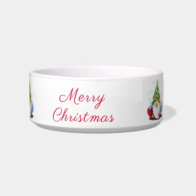 Écuelle Gnome mignonne avec arbre de Noël Casquette et cad (Droite)
