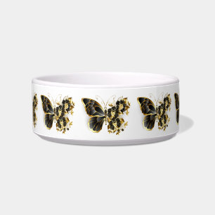 Écuelle Gold flower Butterfly with Black Orchid