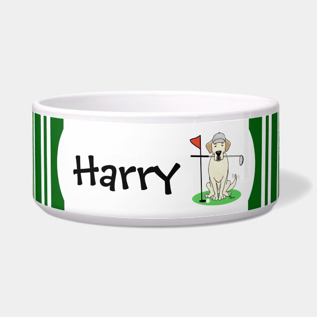 Écuelle Golf Golfing Yellow Lab Labrador Retriever Chien (Devant)