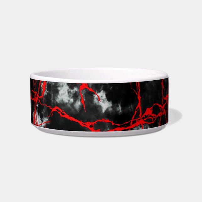 Écuelle Goth nocturne d'horreur - Noir et Blanc, Rouge (Devant)