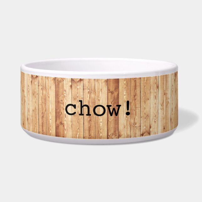 Écuelle Grande "bouffe !" cuvette en céramique de chien - (Devant)
