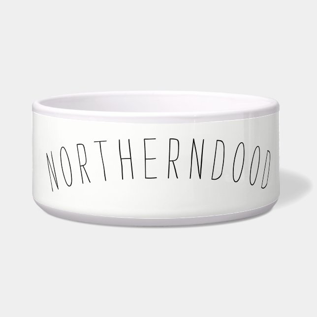 Écuelle Grande cuvette en céramique de chien (Devant)