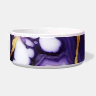 Écuelle Gras Trendy violet jaune or faux marbre