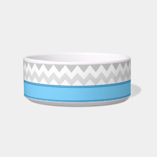 Écuelle Gray Chevron Blue personnalisé Cat Bowl