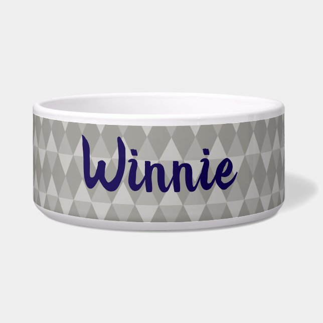 Écuelle Gray Diamond Pattern (Devant)