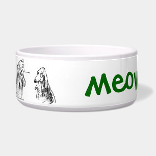 Écuelle Green Weenii "Meow Woof" Pet Food Bowl