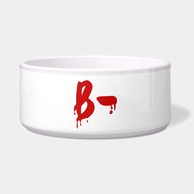 Écuelle Groupe sanguin B- Hôpital d'horreur négatif (Devant)
