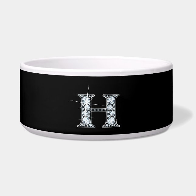 Écuelle H "Diamond Bling" Pet Bowl (Devant)