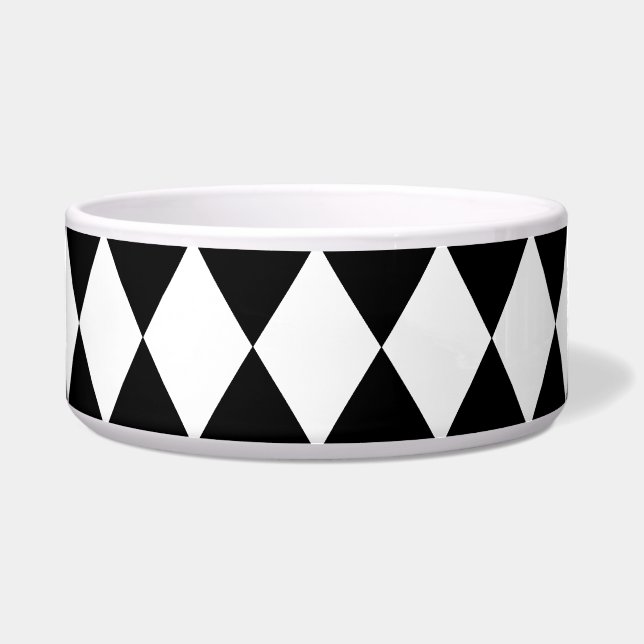 Écuelle Harlequin noir et blanc (Devant)