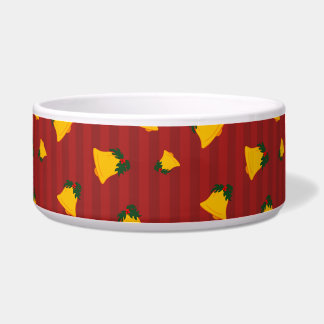 Écuelle Holiday Red Gold Stripe Bells Christmas