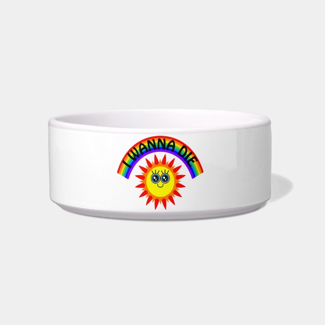 Écuelle I Wanna Die - Rainbow Smiling Sun (Devant)