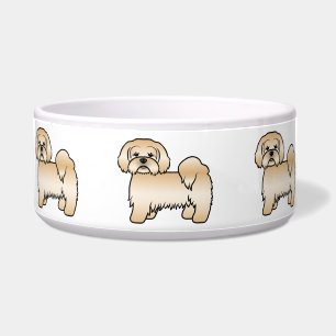 Écuelle Illustration de chien de dessin animé mignon Lhasa